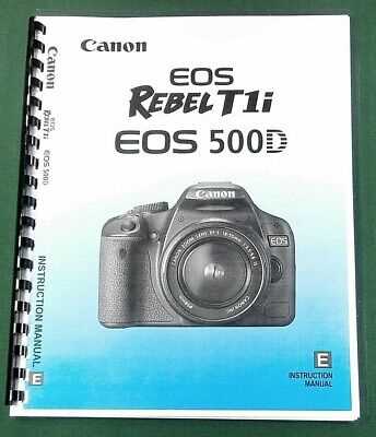 canon rebel t1i instruction manual