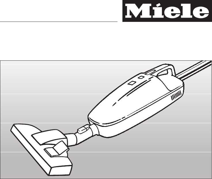 miele vacuum cleaner instruction manual