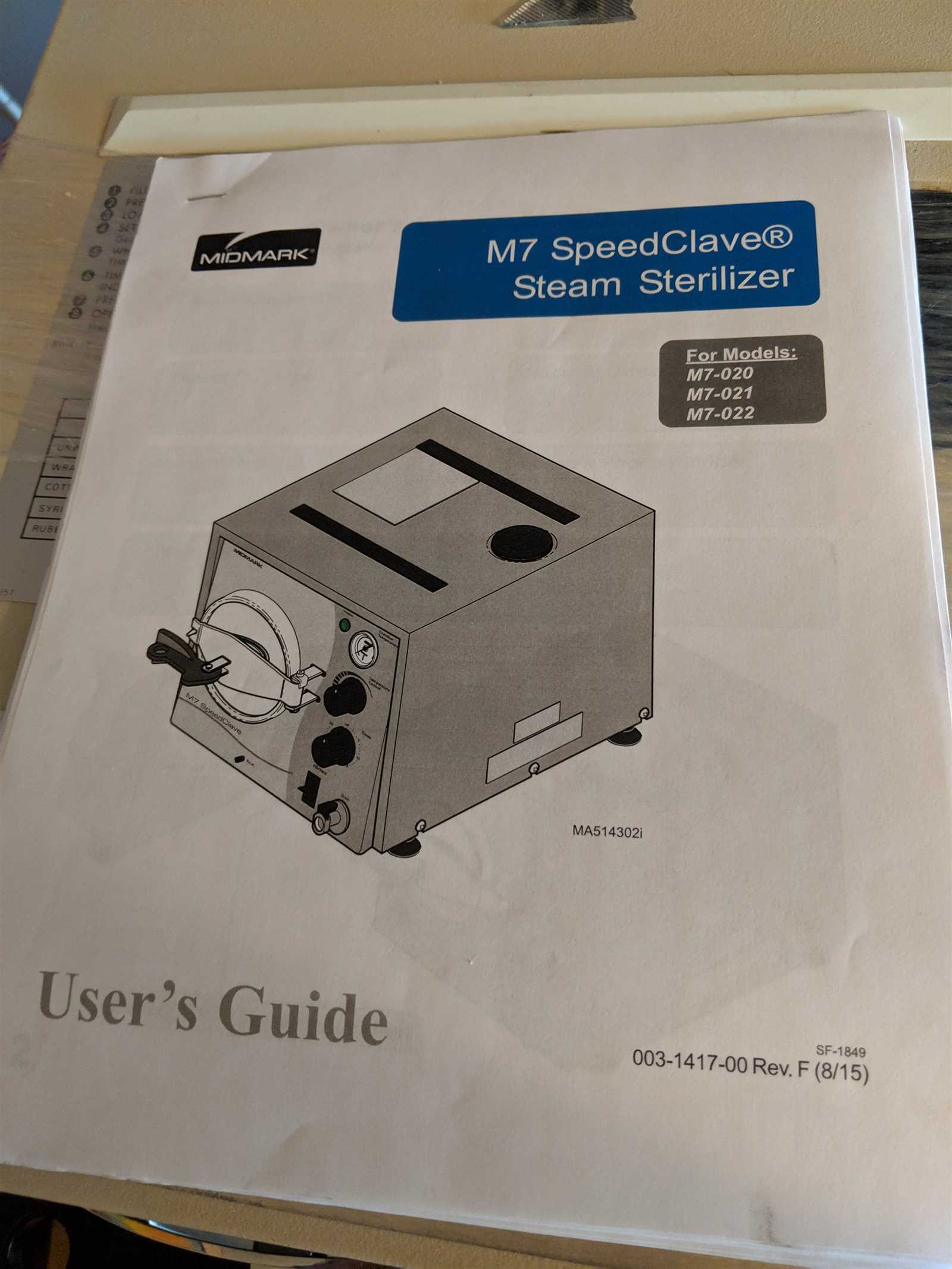 midmark m7 speedclave instruction manual