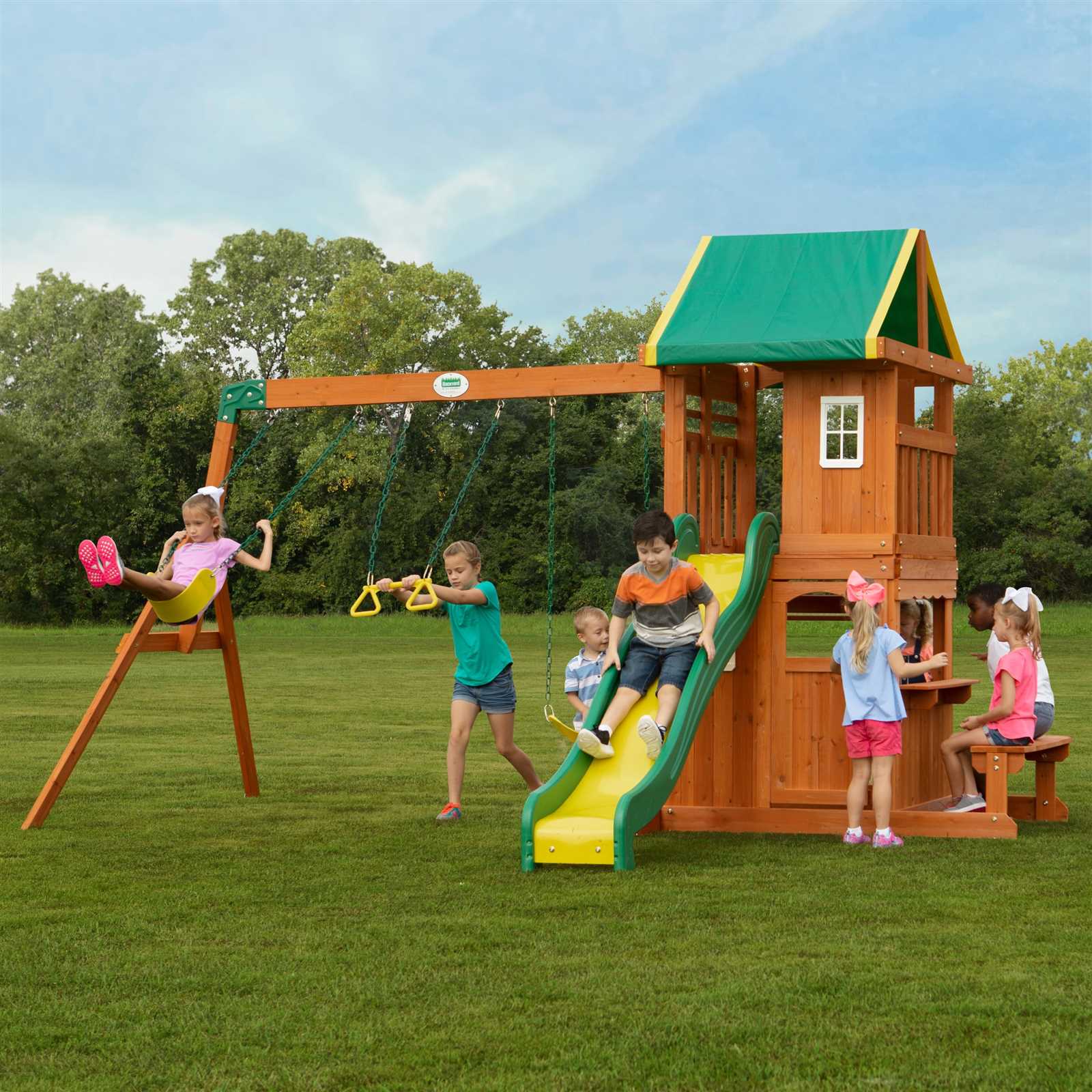 kidkraft skyway resort wooden swing set instruction manual