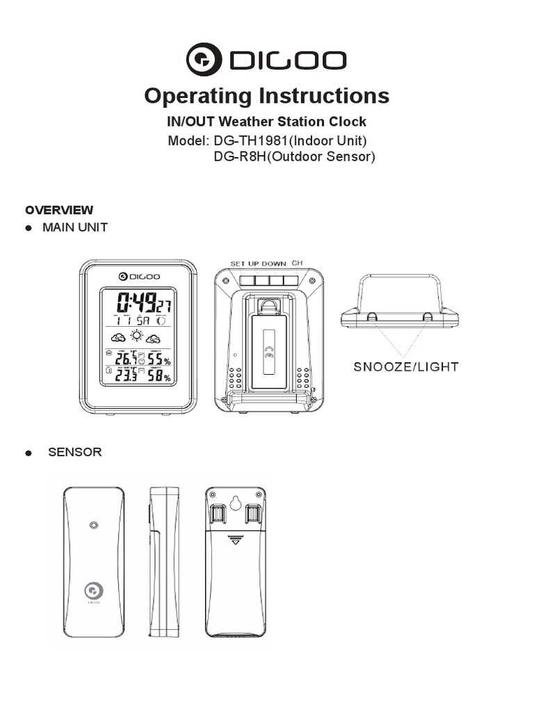 ultronic weather station clock instruction manual