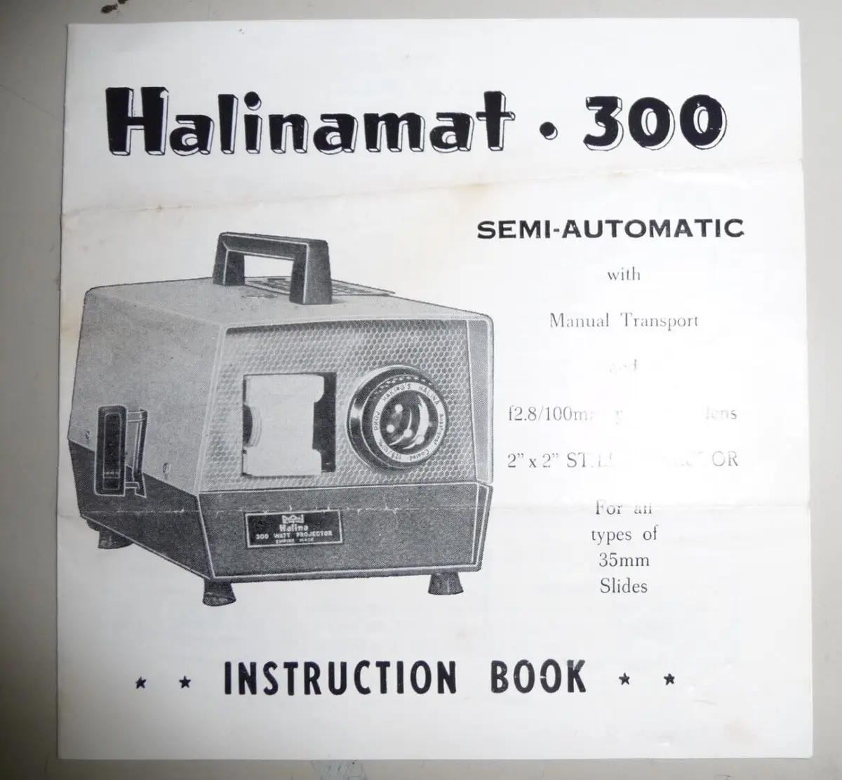 hanimex slide projector manual instructions