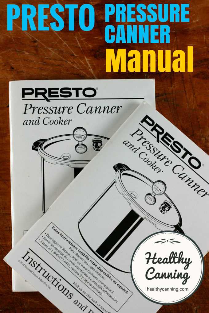 pressure canner instruction manual