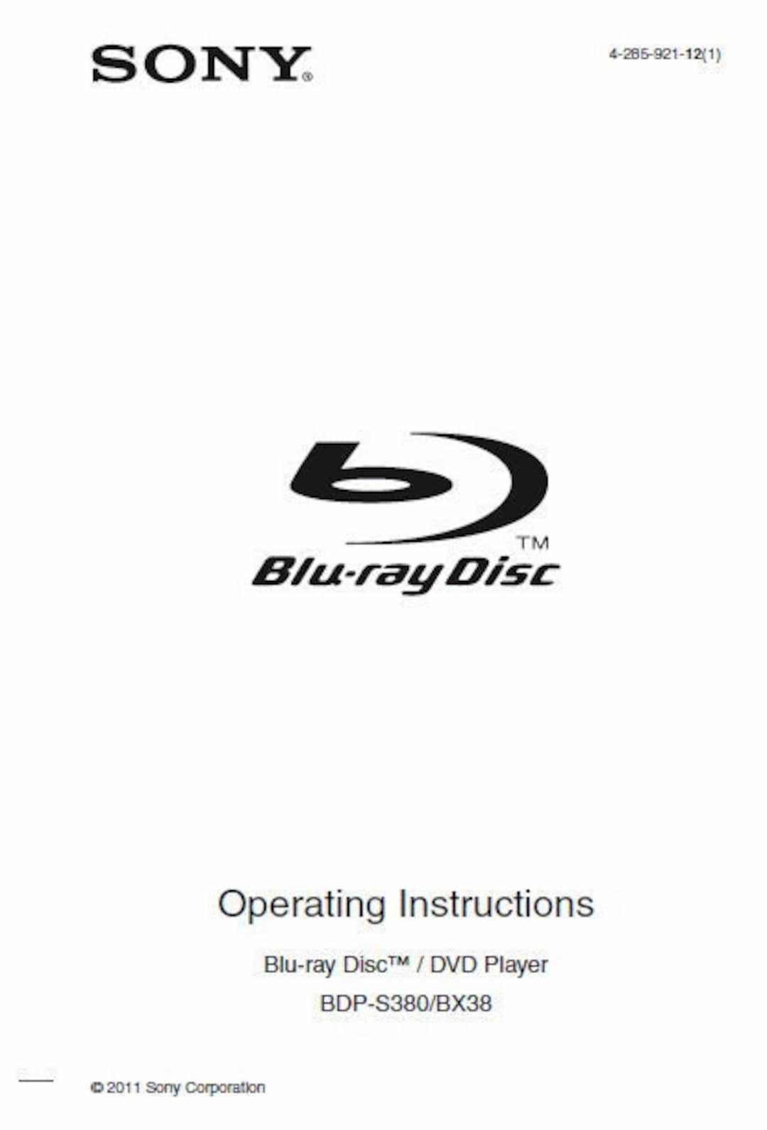 sony dvd player instruction manual