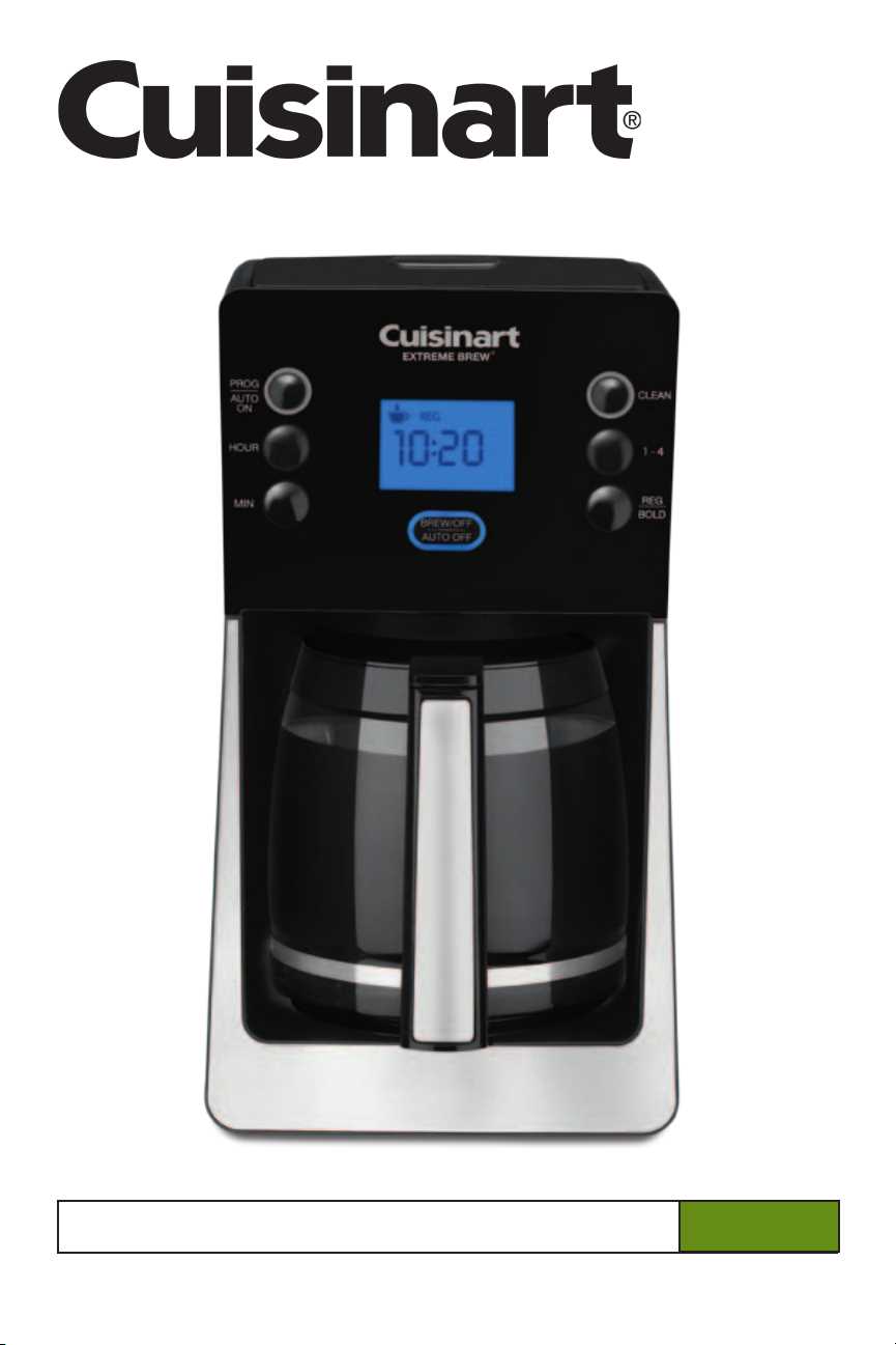 cuisinart 12 cup programmable coffee maker instruction manual