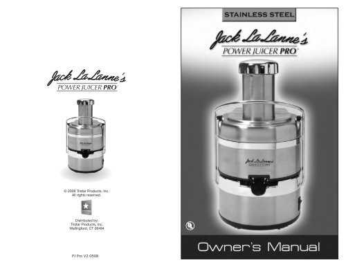 jack lalanne power juicer instruction manual