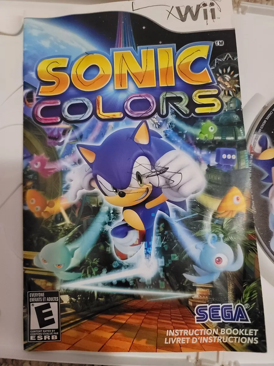 sonic colors instruction manual wii