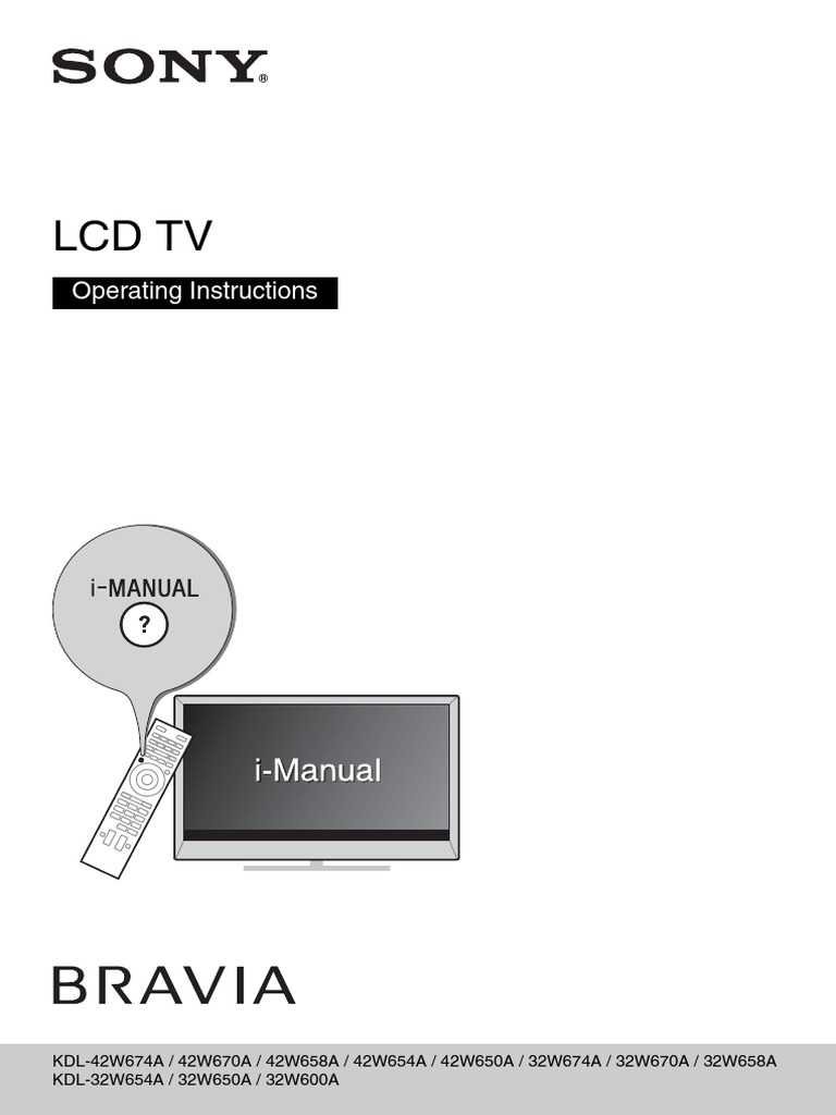 sony bravia tv instruction manual