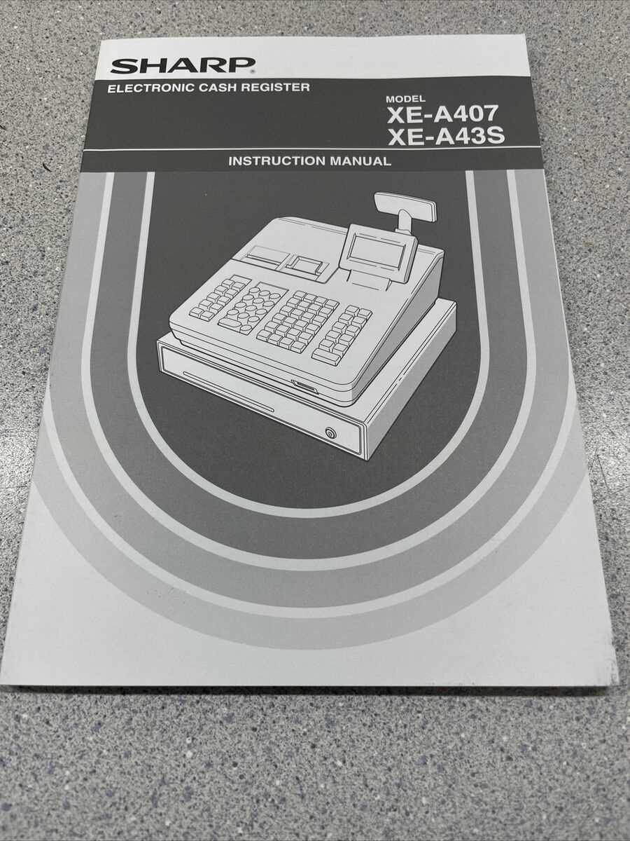 sharp xe a206 instruction manual