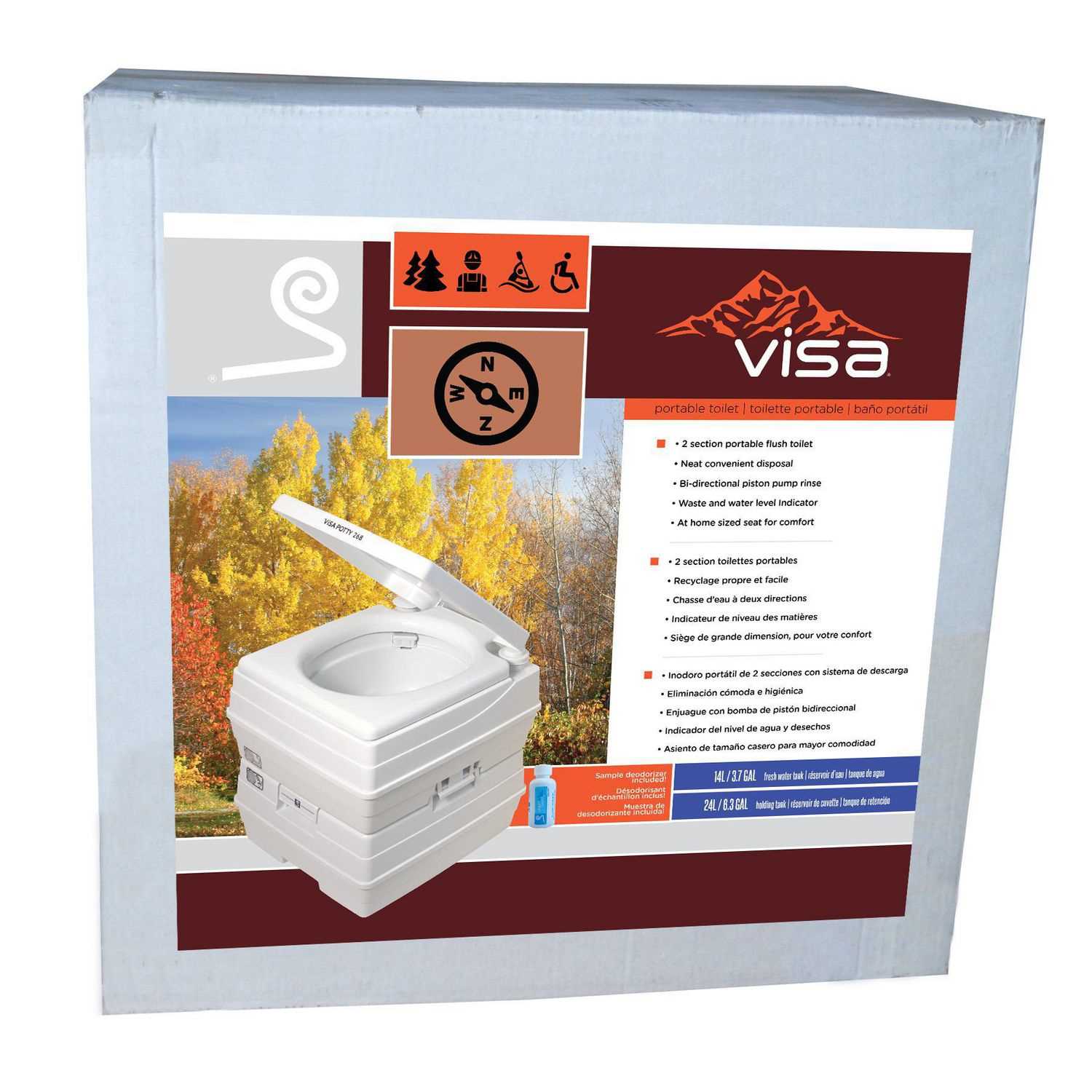 visa potty 268 instructions manual