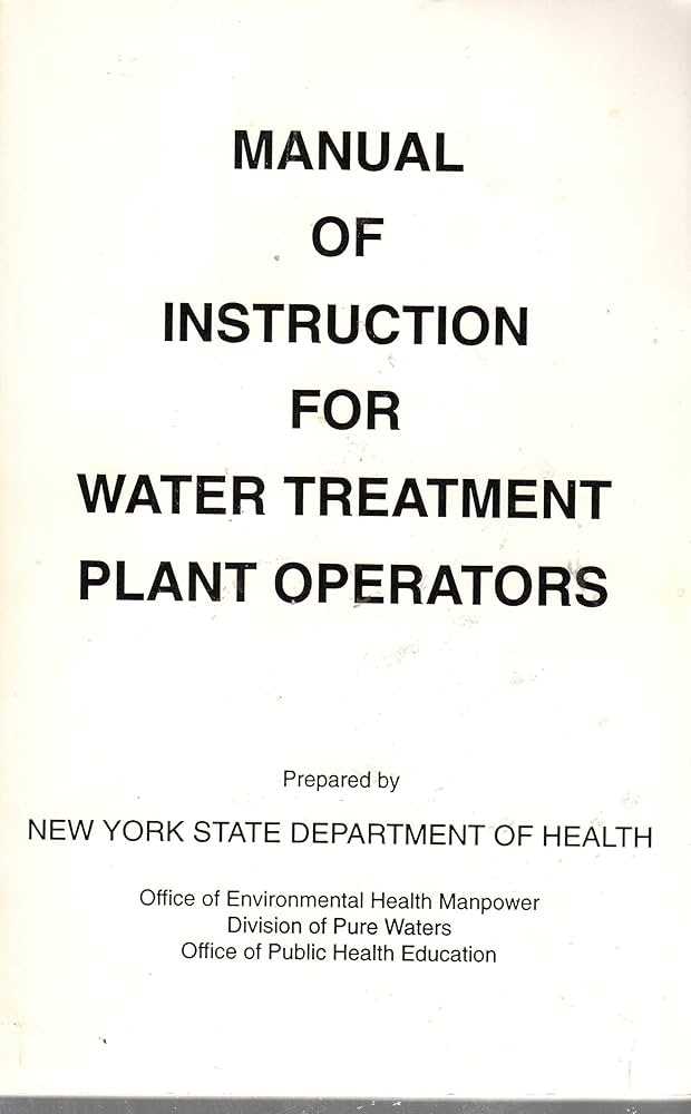 manual of instruction for water treatment plant operators