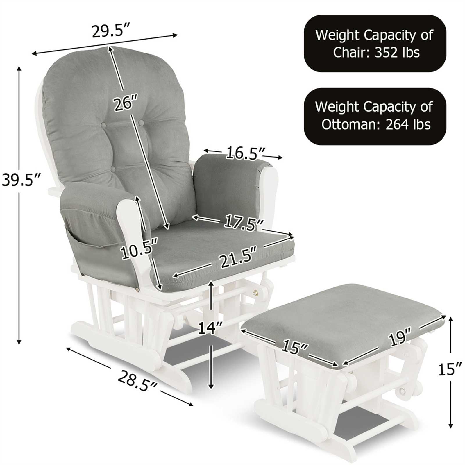 windsor glider and ottoman instruction manual