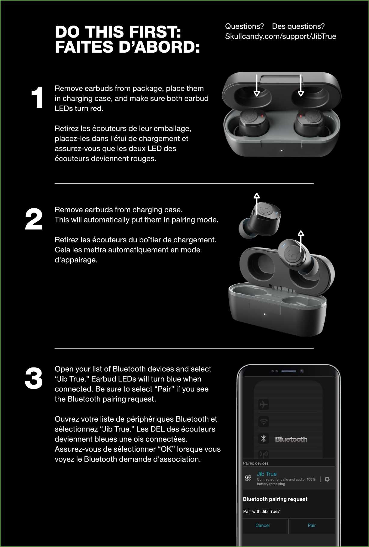 skullcandy xtfree instruction manual