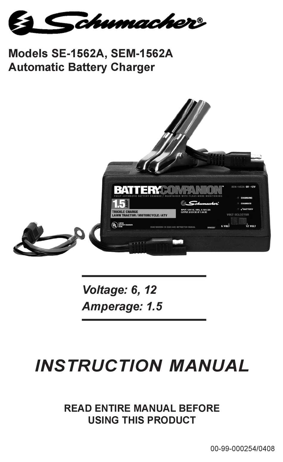 schumacher battery charger se 82 6 instruction manual