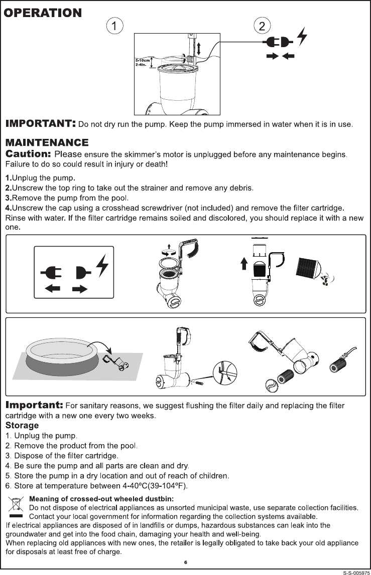 manual bestway pool filter pump instructions