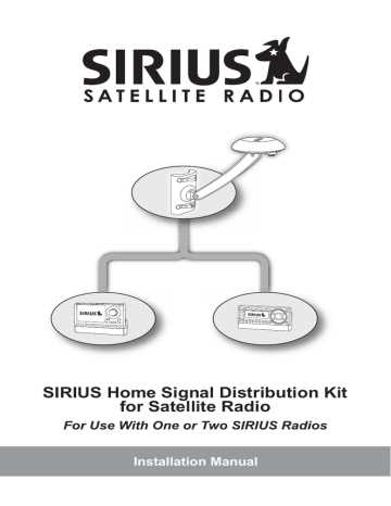 sirius radio instruction manual