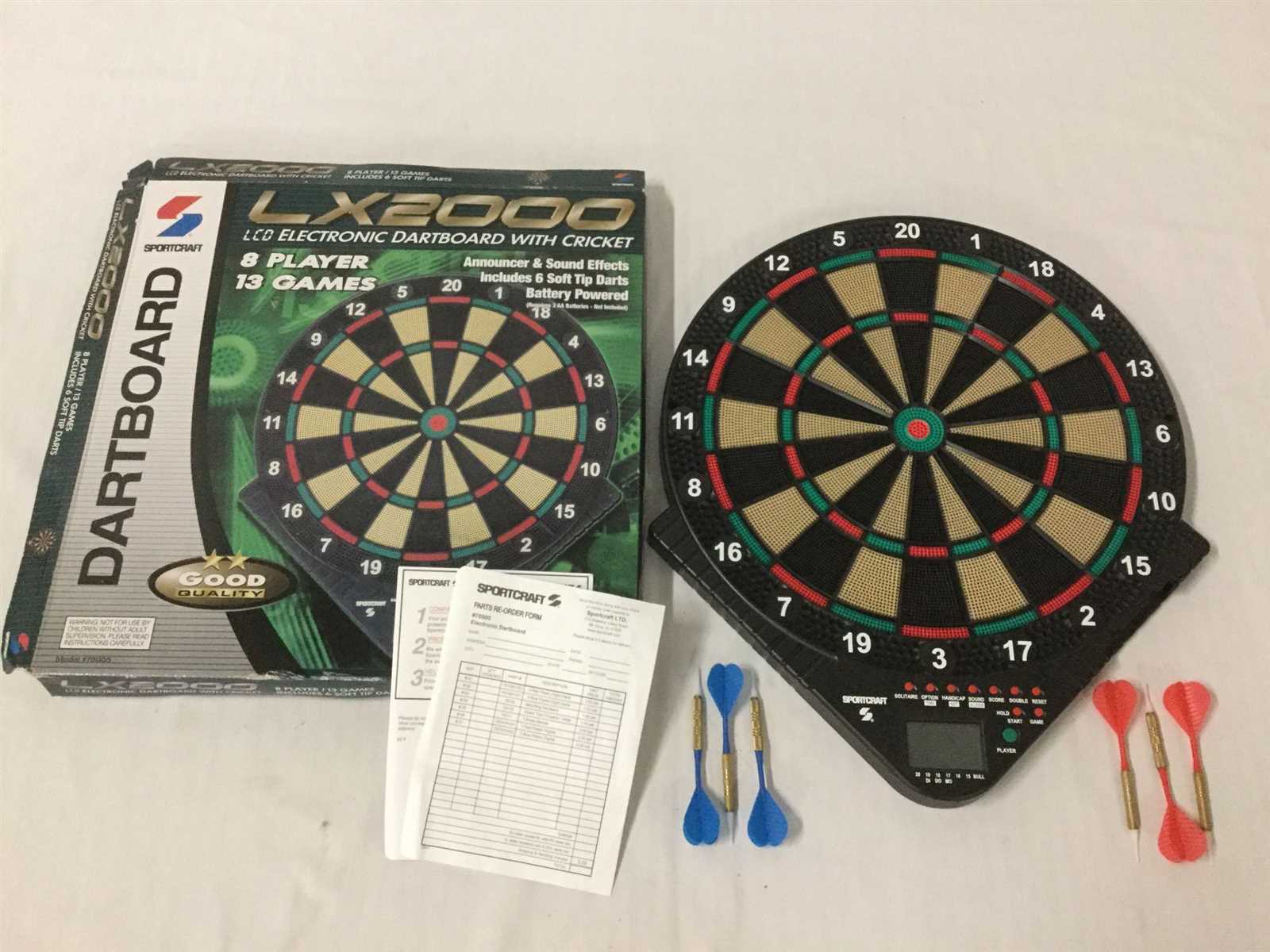 sportcraft electronic dartboard instruction manual