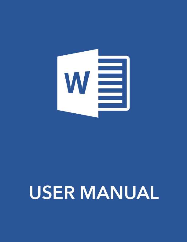 microsoft word instruction manual template