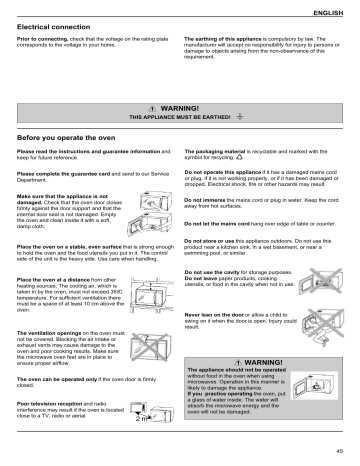 ignis oven instruction manual