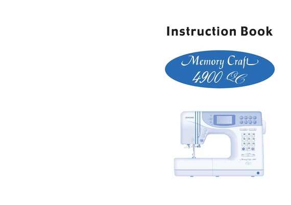 janome memory craft 4900 instruction manual