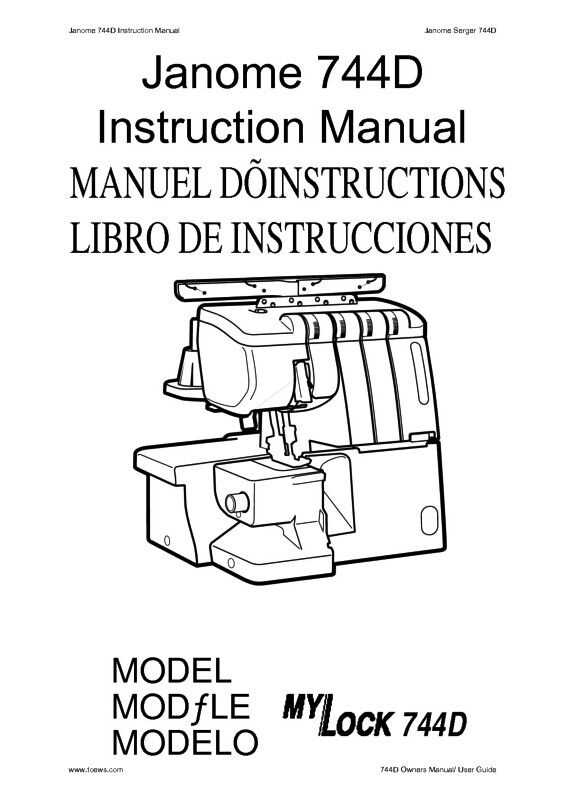 janome mylock 744d instruction manual