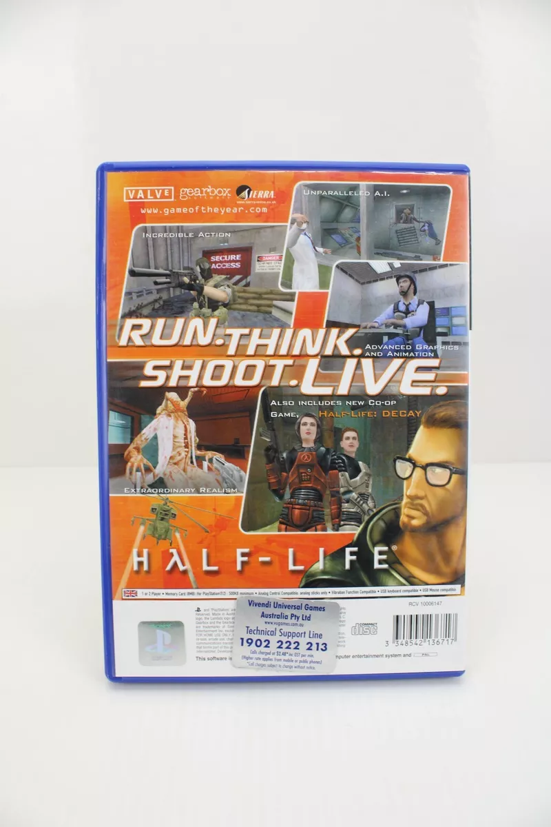 half life playstation 2 instruction manual