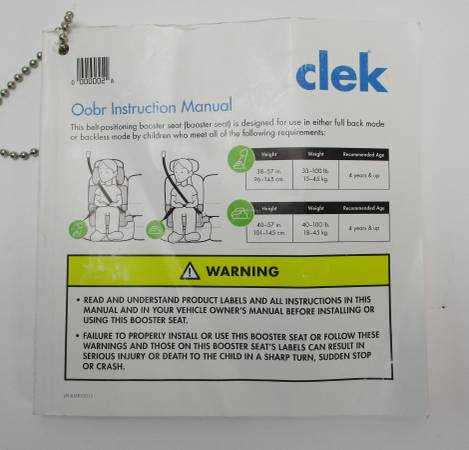 clek oobr instruction manual
