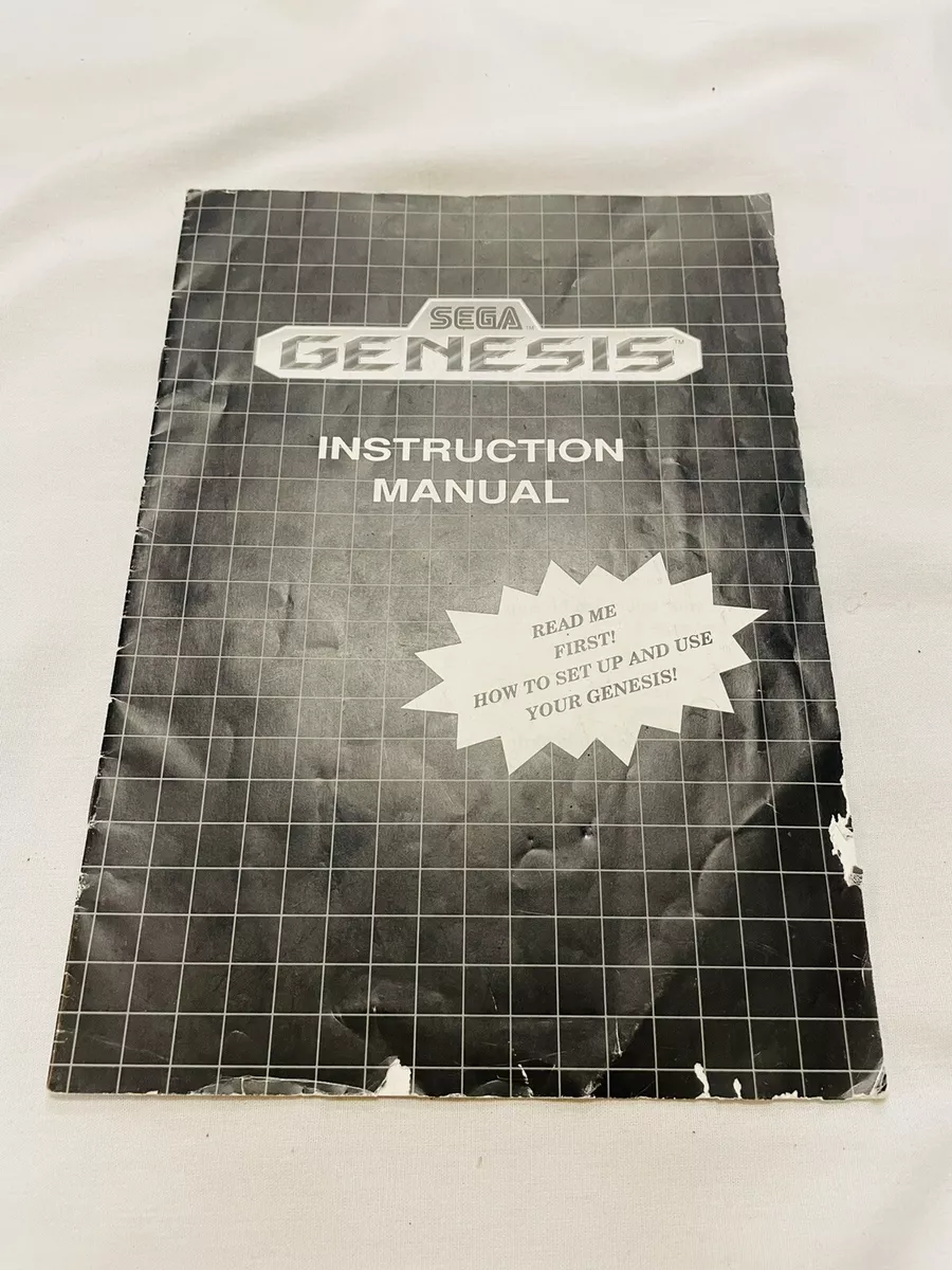 sega genesis classic game console instruction manual