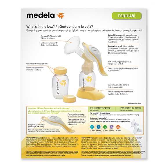 medela harmony manual breast pump instructions