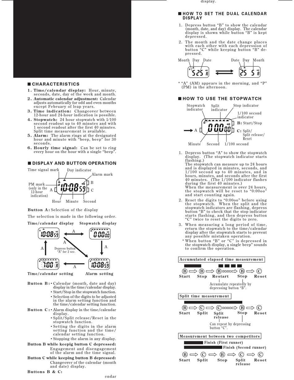 aquaforce watch instructions manual