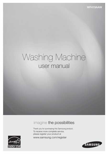 samsung vrt washing machine instruction manual