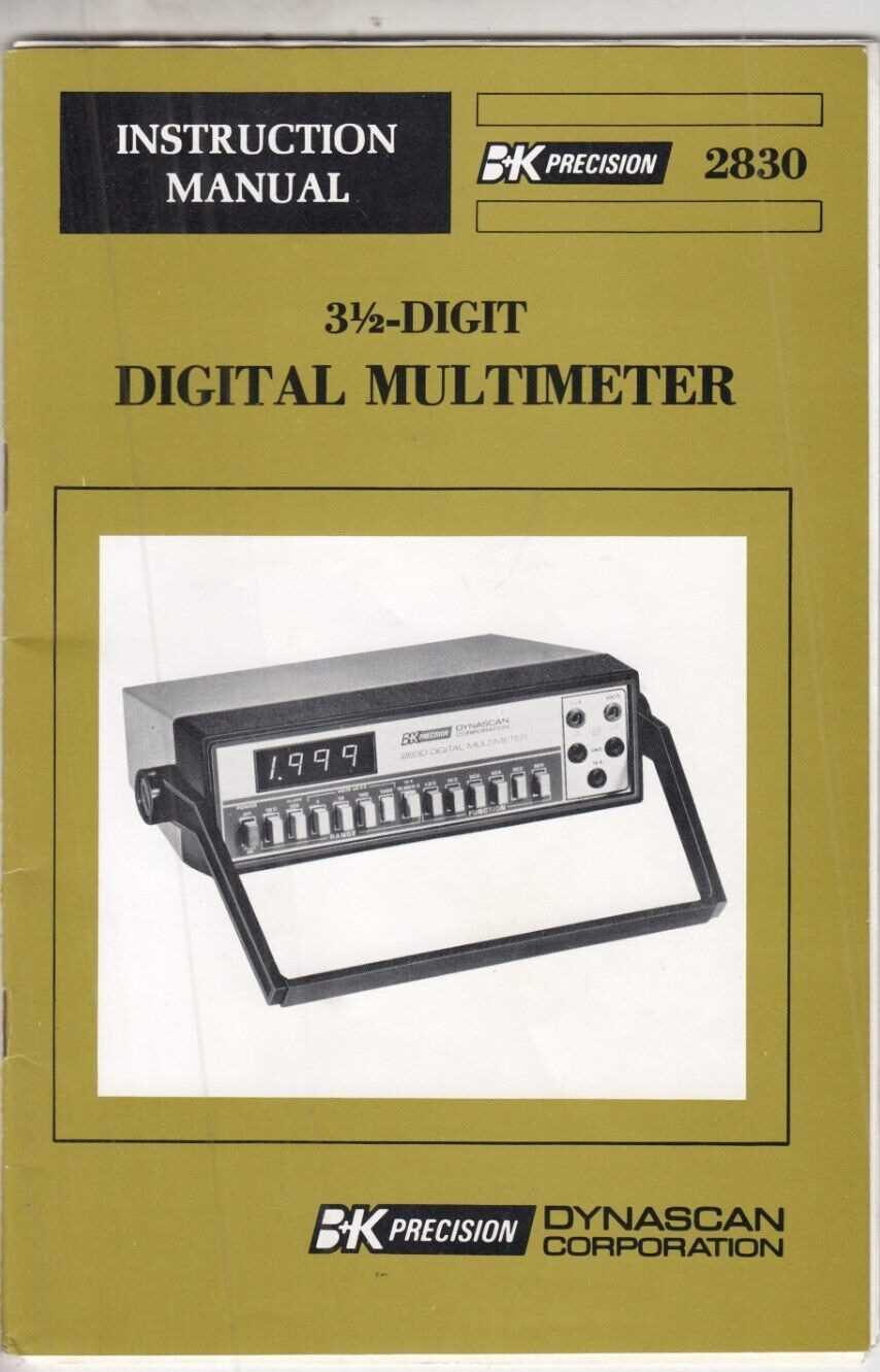 digital multimeter instruction manual