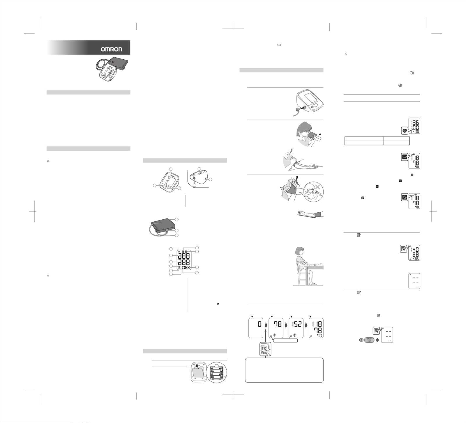 instruction manual omron blood pressure monitor symbols