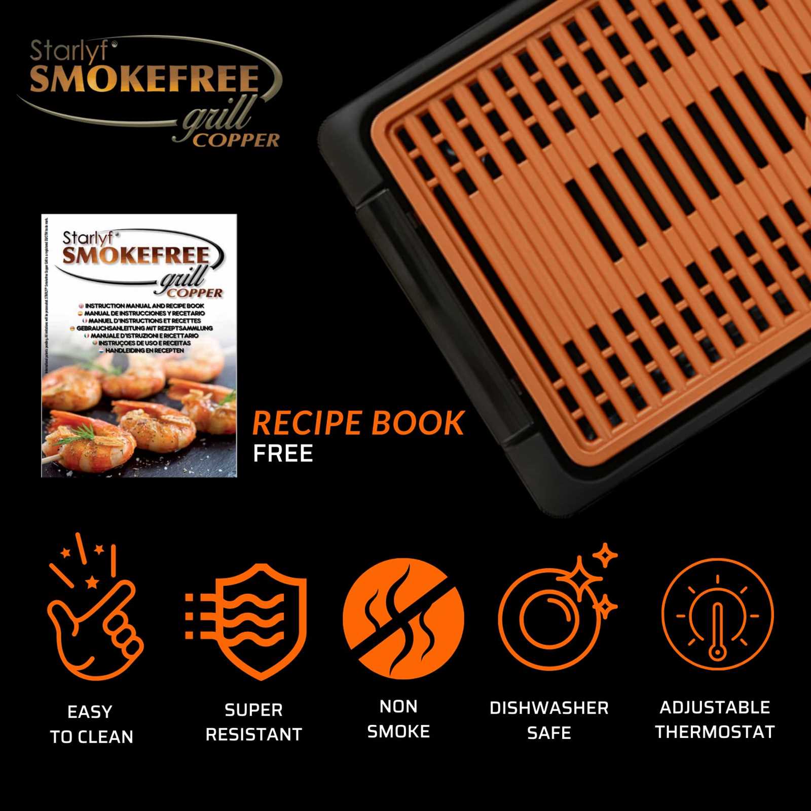 gotham steel smokeless grill instruction manual