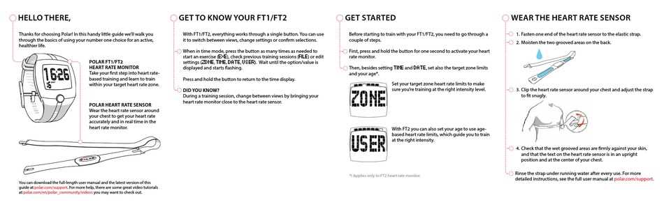 polar ft4 instruction manual