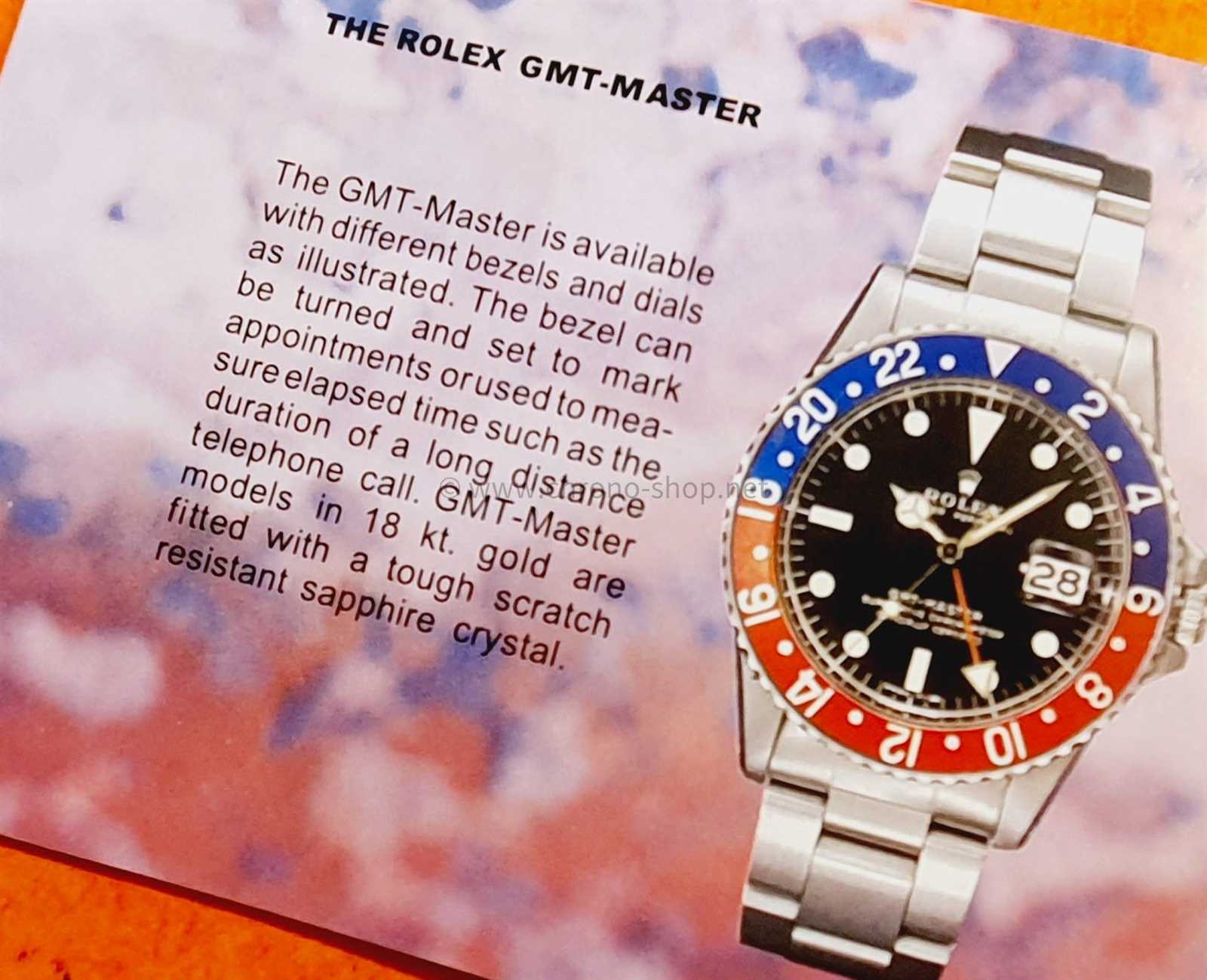 rolex gmt master instruction manual