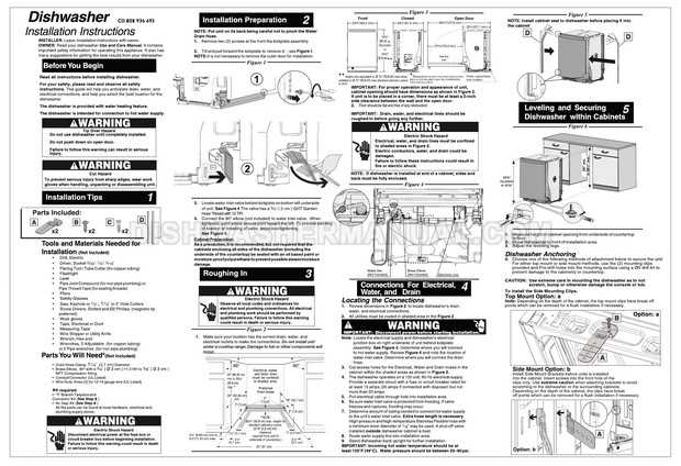 instruction manual for frigidaire dishwasher