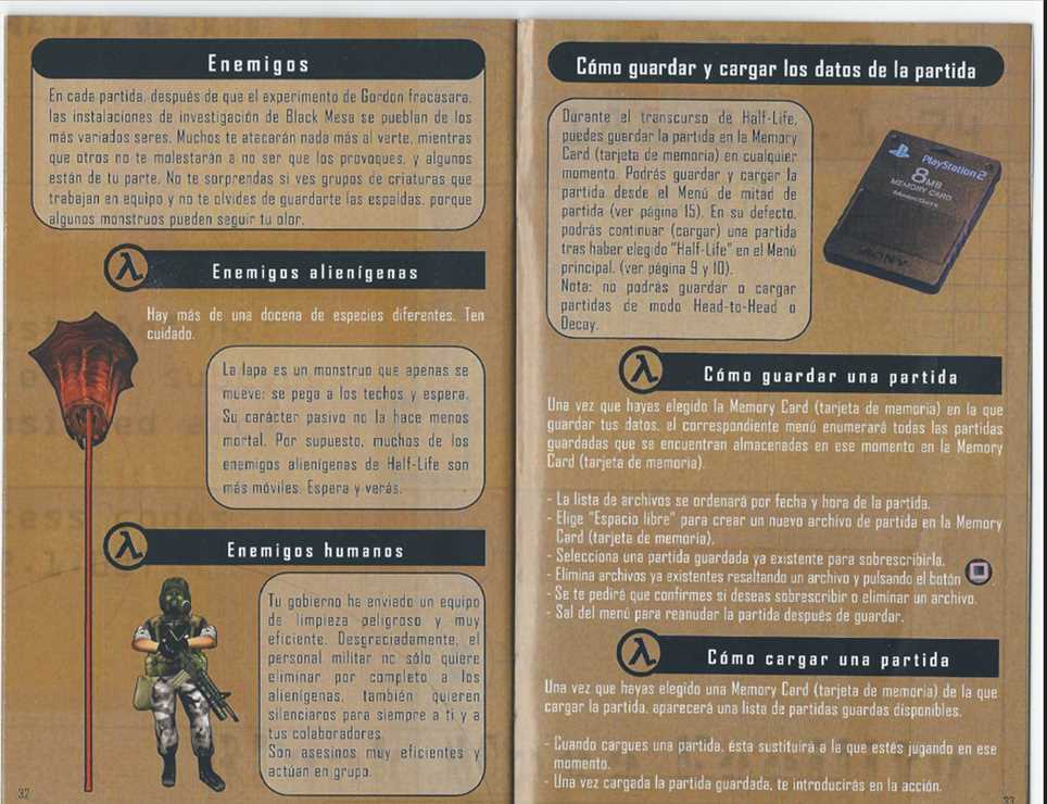 half life playstation 2 instruction manual