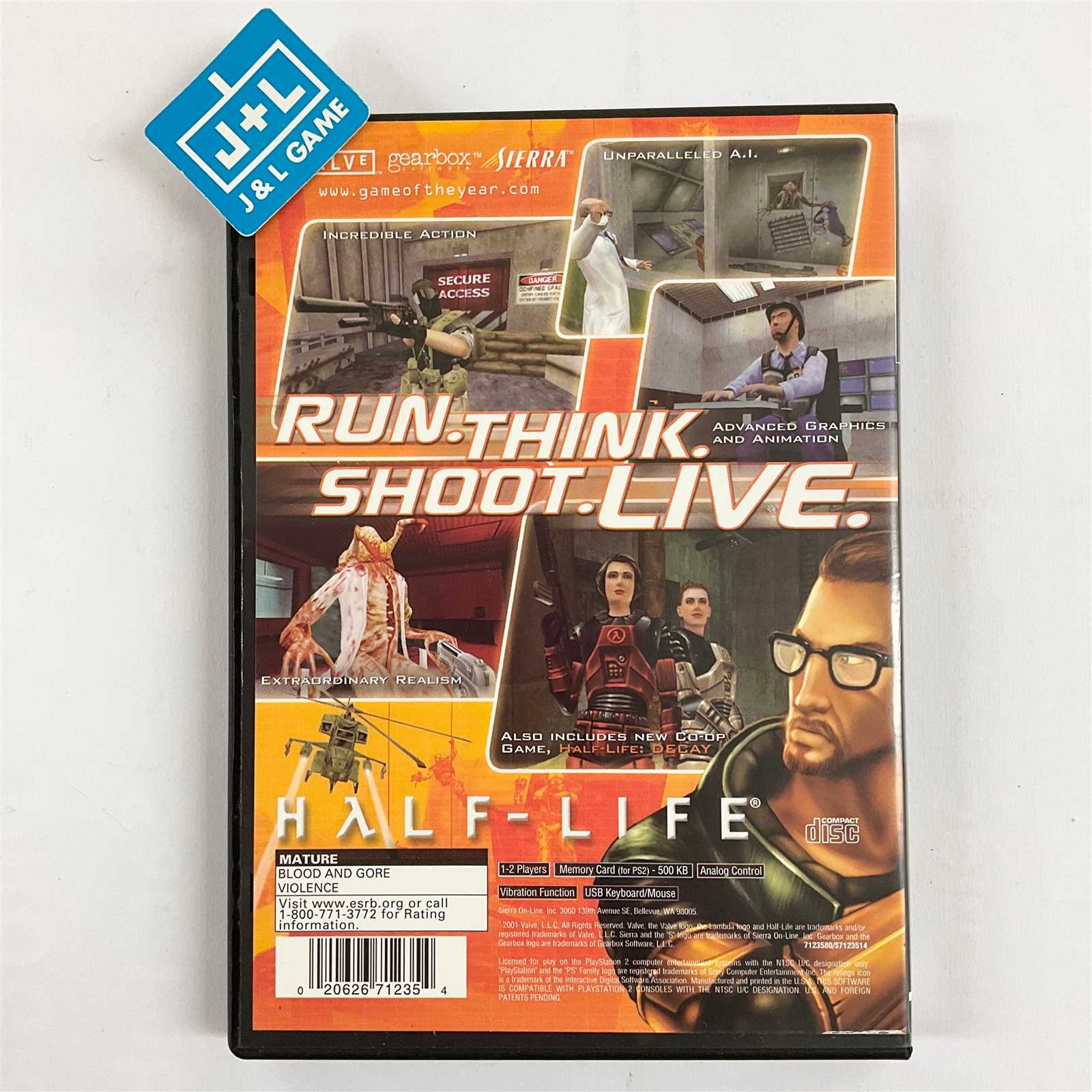 half life playstation 2 instruction manual