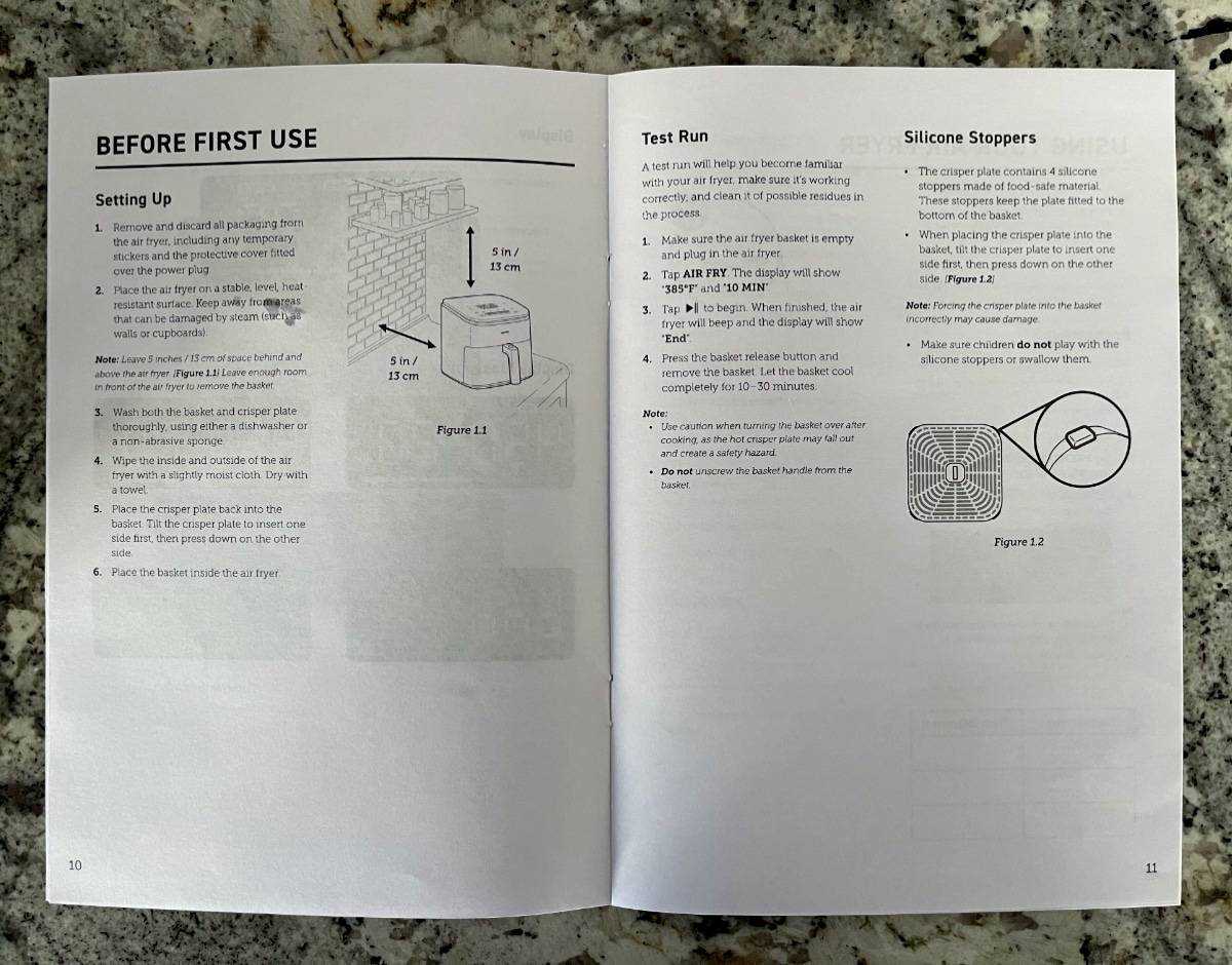 cosori air fryer instruction manual