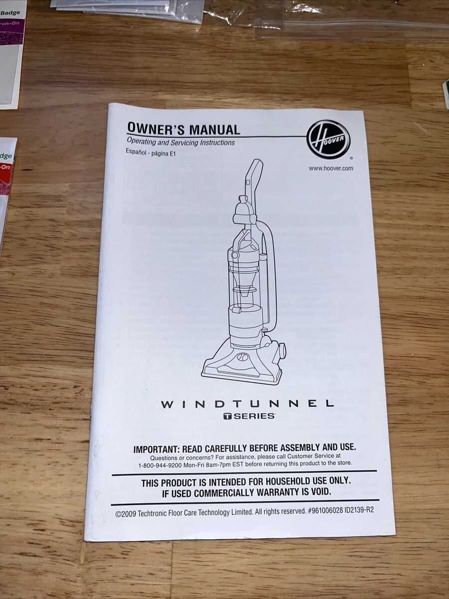 hoover windtunnel instruction manual