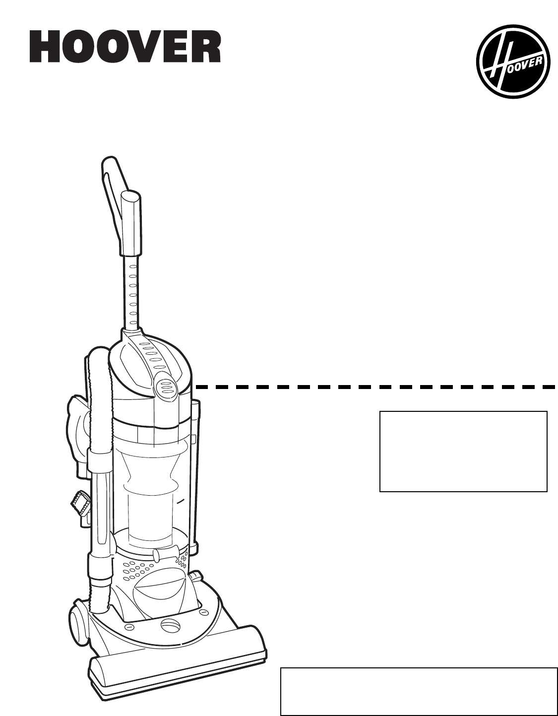 hoover windtunnel instruction manual