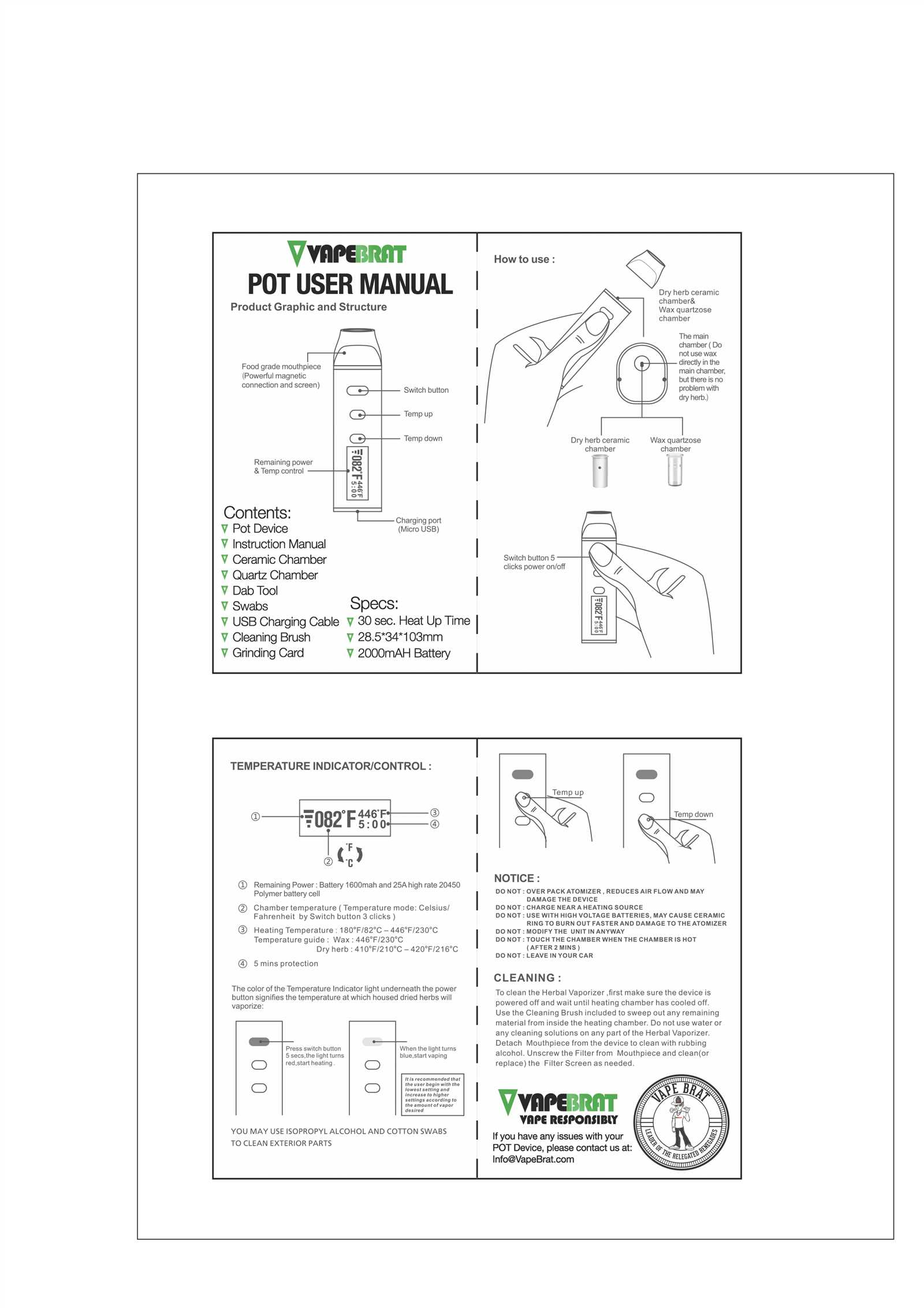 hot pot instruction manual