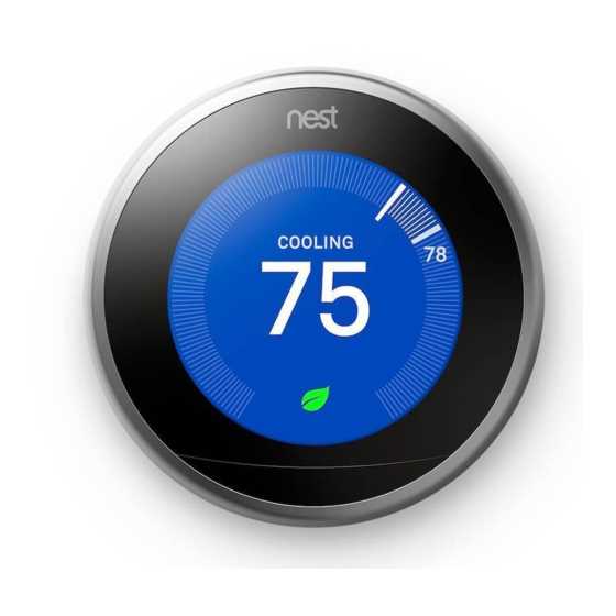 nest thermostat e instruction manual