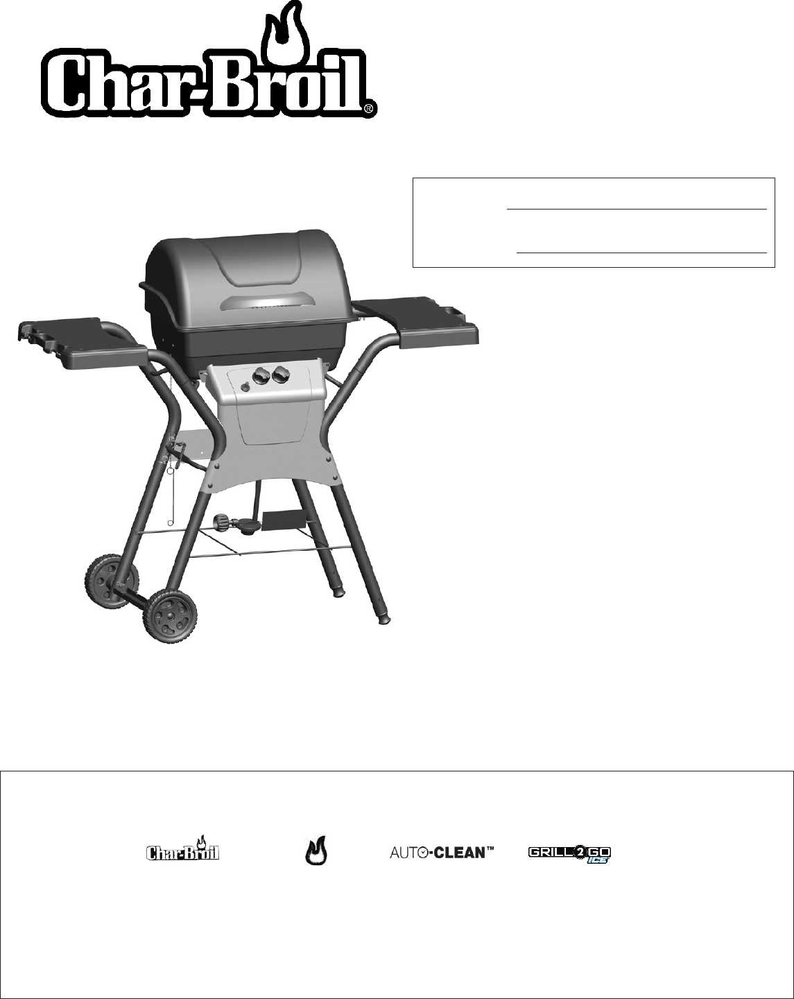 instruction manual for char broil grill