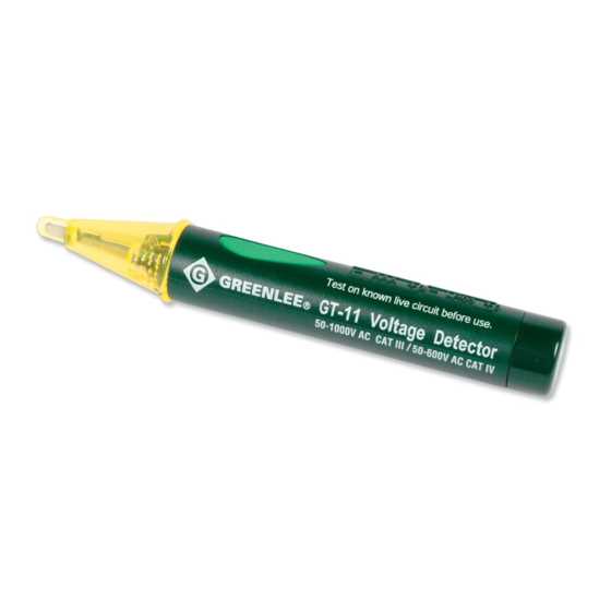 greenlee gt 12 voltage detector instruction manual