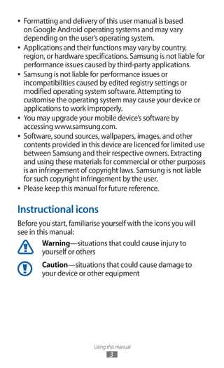 galaxy tab 3 instruction manual