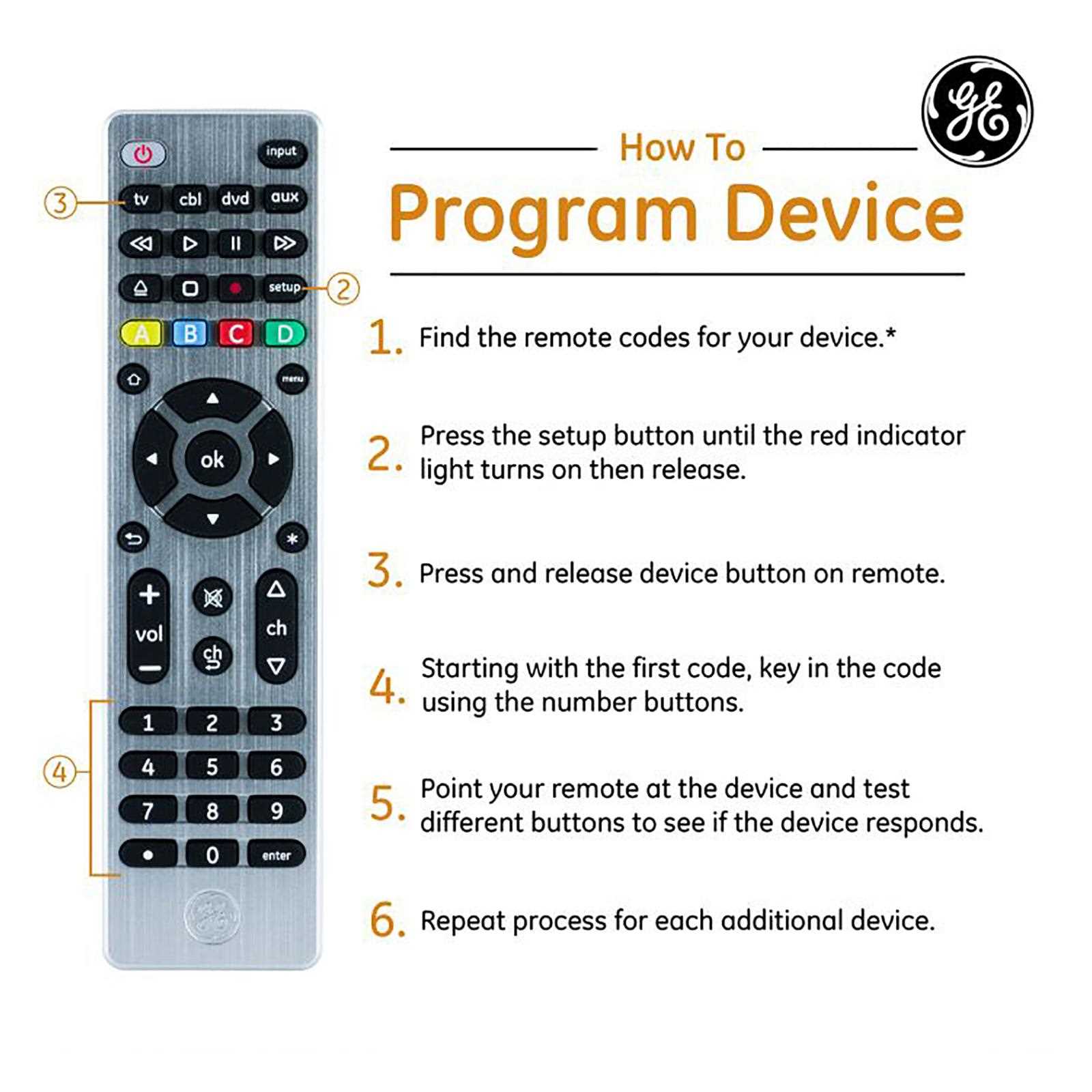 universal remote instruction manual codes