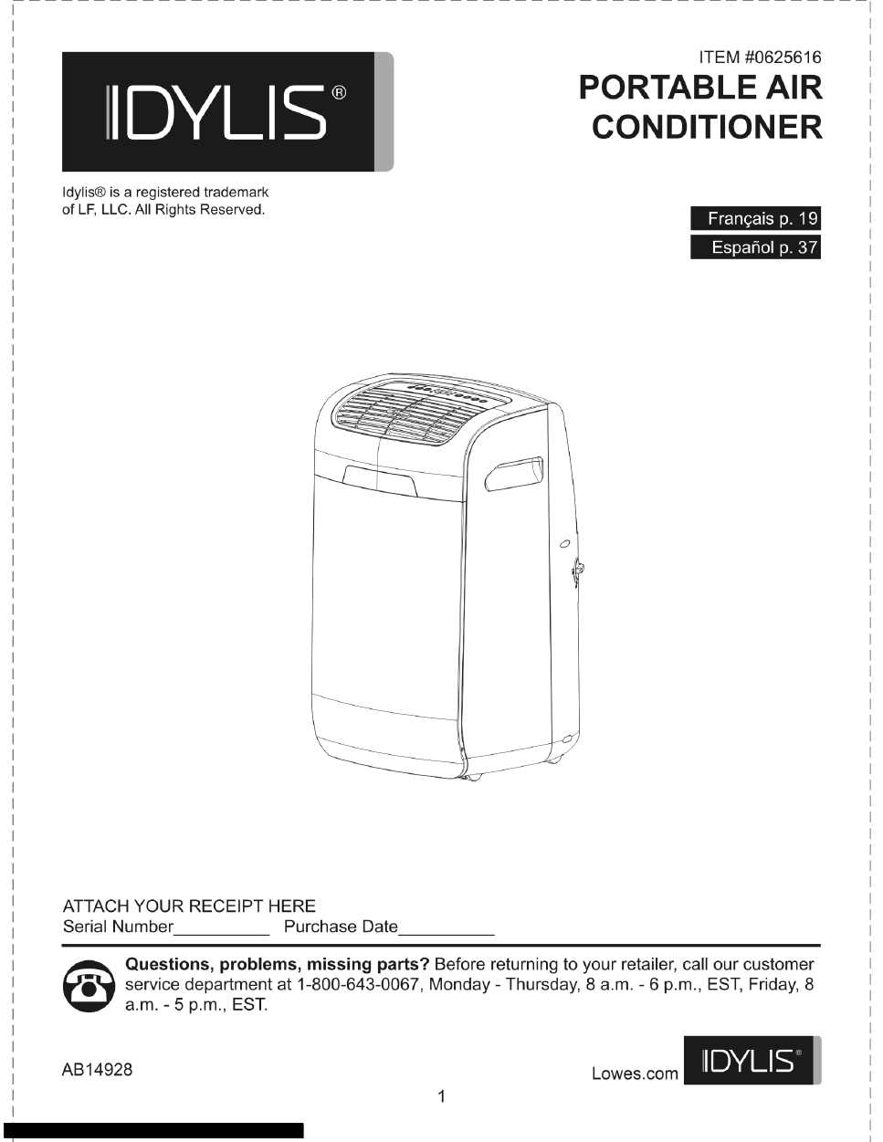 idylis portable air conditioner instruction manual