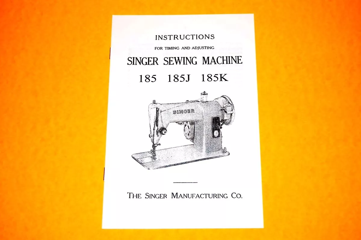 singer sewing machine 185k instruction manual